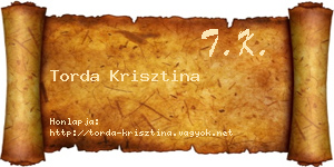 Torda Krisztina névjegykártya