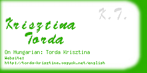 krisztina torda business card